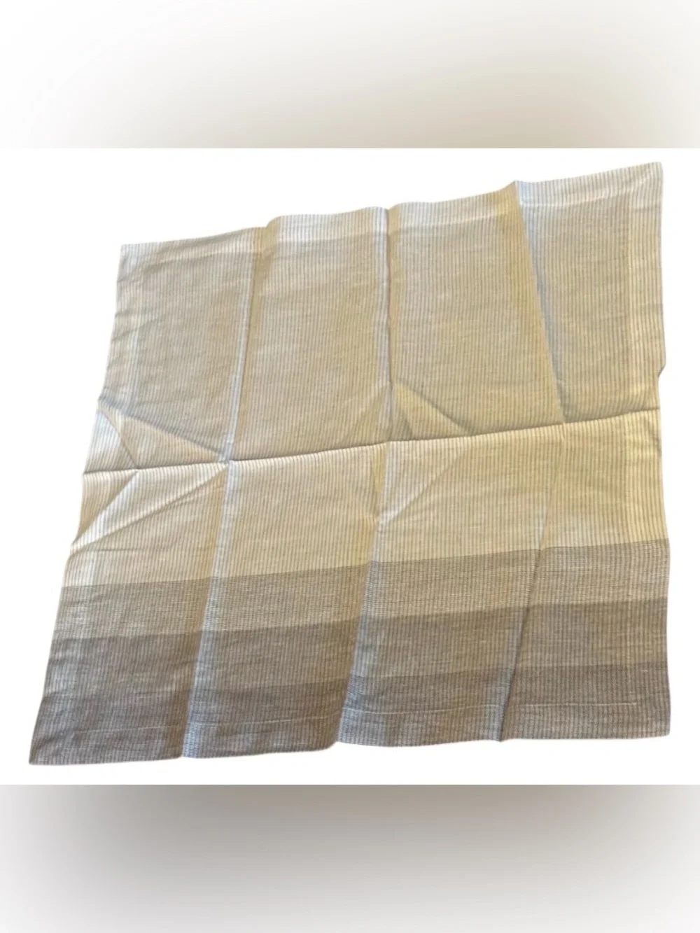 NWOT Williams Sonoma ombré slub stripe napkin set of 4 gray white casual